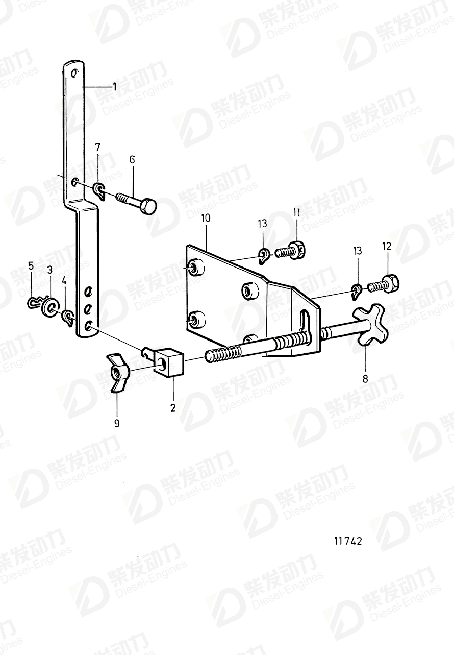 volvo penta Bracket 863640 Drawing volvo penta Bracket 863640 Drawing